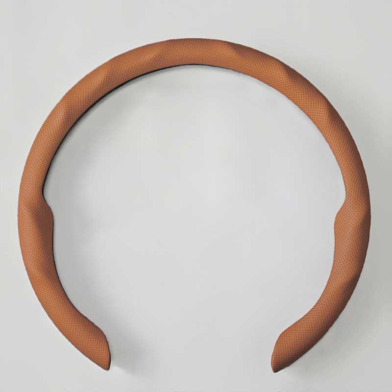 Perforated Nappa Leather Steering Wheel Cover for All 14.5 to 15 inches Car Sedan Coupe SUV Pickup