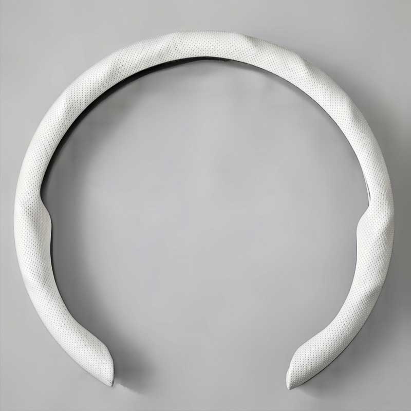 Perforated Nappa Leather Steering Wheel Cover for All 14.5 to 15 inches Car Sedan Coupe SUV Pickup