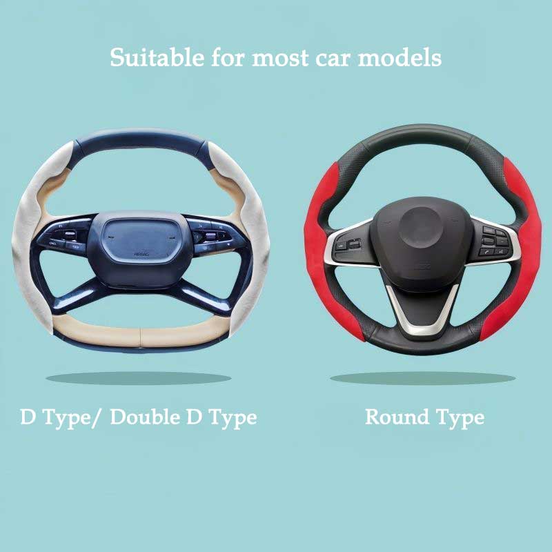 2pcs Segmented Steering Wheel Cover, Universal 99% Vehicle Wheel Cover Protector