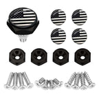 4pcs American Flag License Plate Screws Universal Car