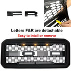 Raptor Grill For 2011-2016 Ford F250 F350 Super Duty Raptor Style Front Grille w/LED
