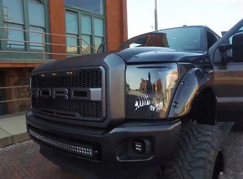 Raptor Grill For 2011-2016 Ford F250 F350 Super Duty Raptor Style Front Grille w/LED