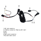 16AWG Off-Road LED Rock Lights Wiring Harness Kit 180W On/Off Rocker Switch -2 Leads