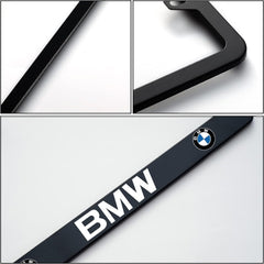 2pcs BMW License Plate Frames with Screw Caps