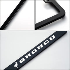 2pcs Bronco License Plate Frames with Screw Caps