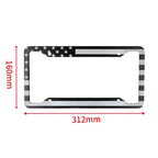 2pcs American Flag License Plate Frames with Screw Caps