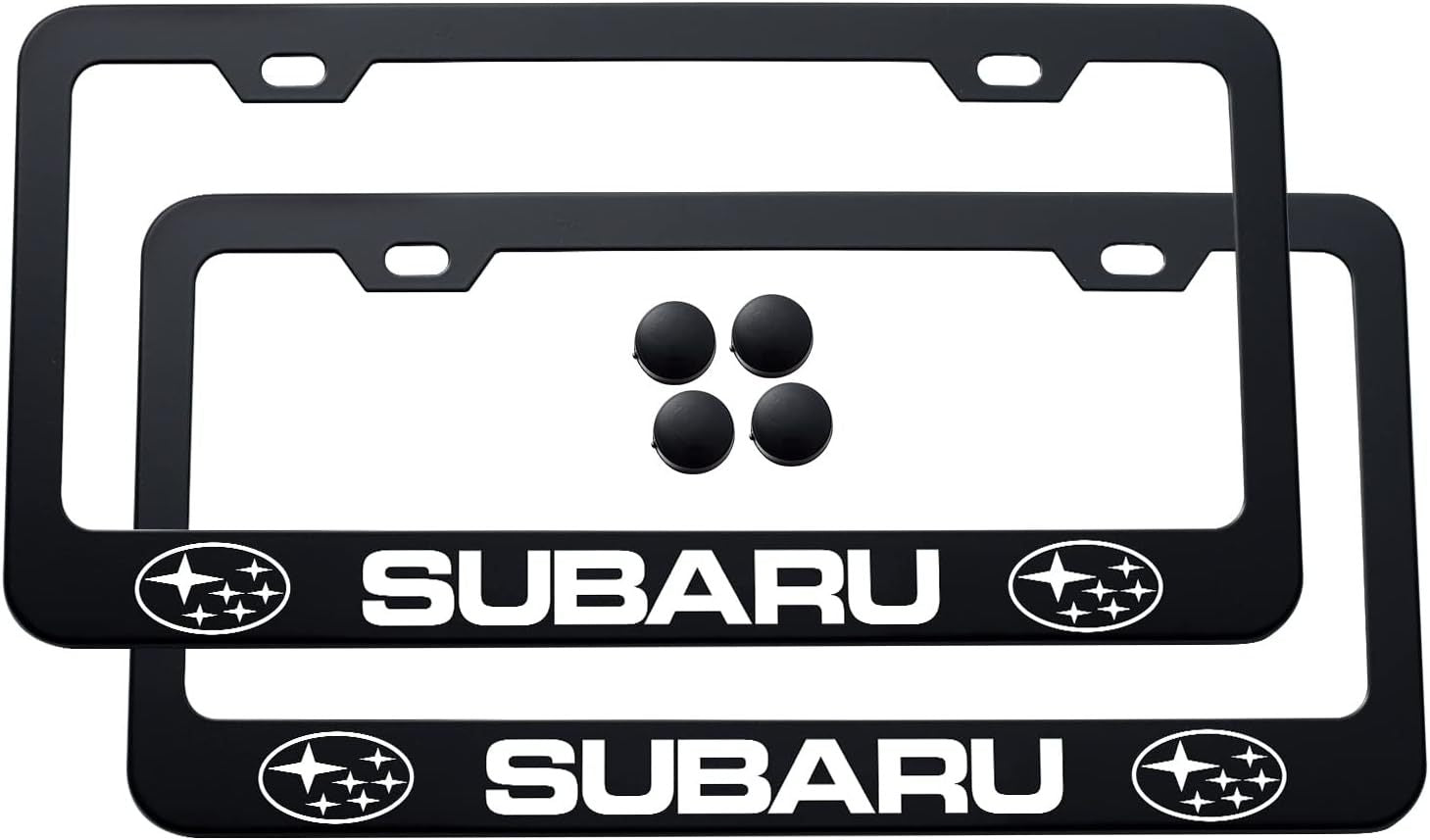 2pcs Subaru License Plate Frames with Screw Caps