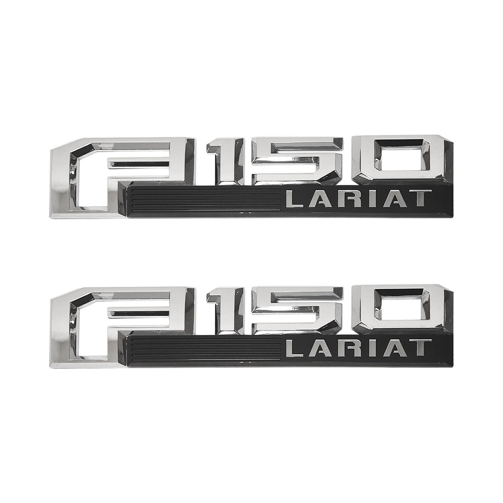 2Pcs Emblem Side Fender Badge Nameplate For F150 XLT LARIAT 2015-2023