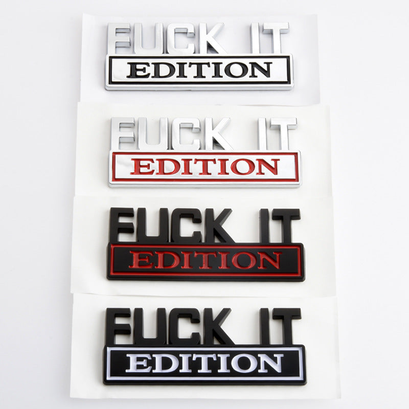 FUCKIT EDITION Emblem For Dodge Jeep | 2Pcs