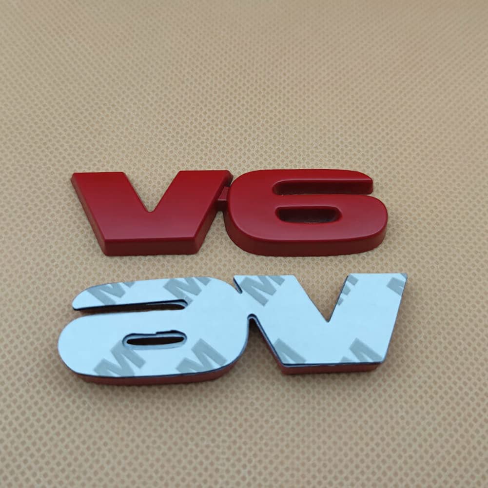 V6 Metal Emblem | 2Pcs