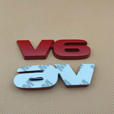 Toyota V6 Metal Emblem | 2Pcs