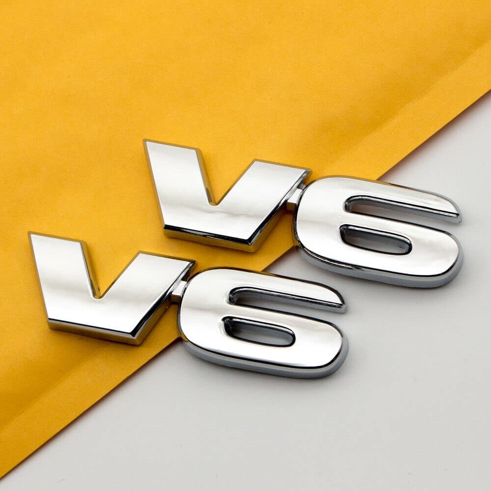 V6 Metal Emblem | 2Pcs Hauptbild
