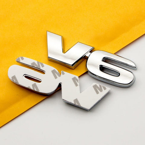Toyota V6 Metal Emblem | 2Pcs