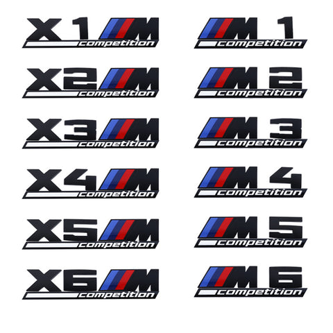 BMW X Series Competition Bar Underlined Emblem | 1Pc