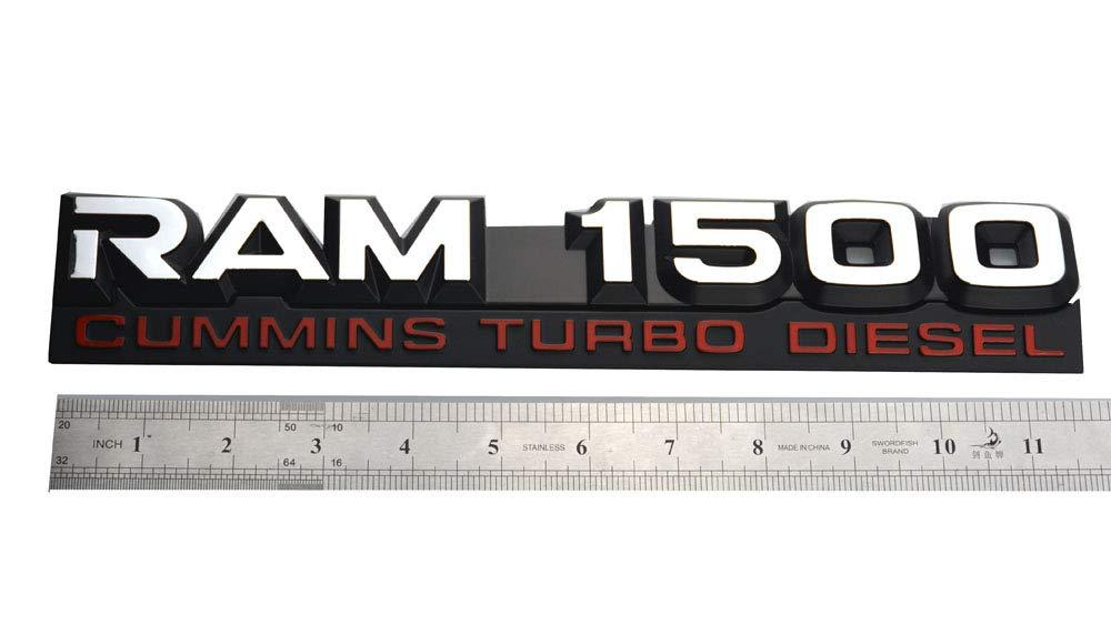 2Pcs CUMMINS TURBO DIESEL Emblem For RAM 1500 1994-1998 Secondary image