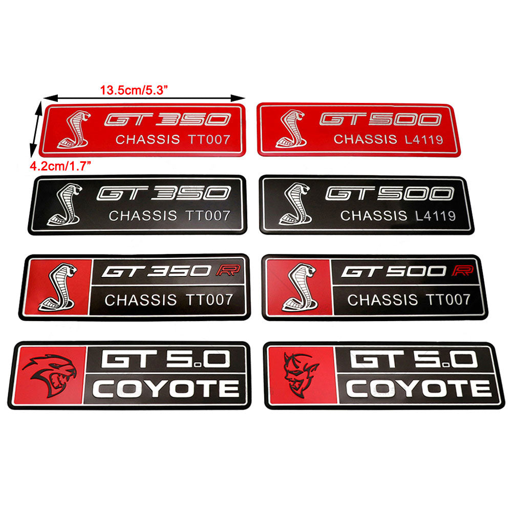 GT350 GT500 T5.0 COYOTE Sticker For Mustang | 1Pc