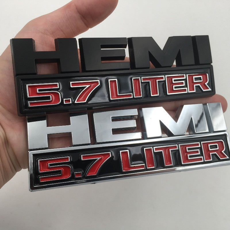 Hemi 5.7 LITER Emblem |  Side Fender | 2Pcs