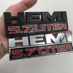 Hemi 5.7 LITER Emblem |  Side Fender | 2Pcs