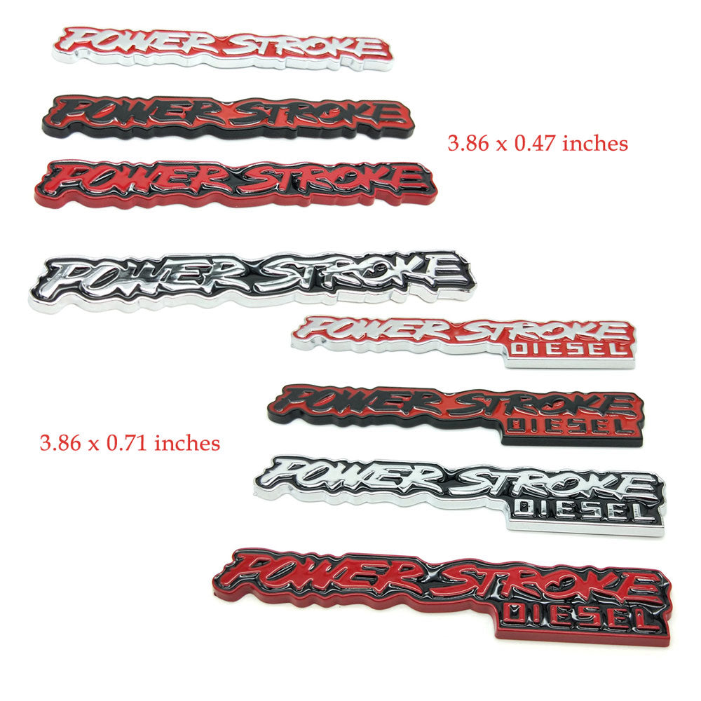 Power Stroke Turbo Diesel Emblems | 2Pcs Imagen principal del producto
