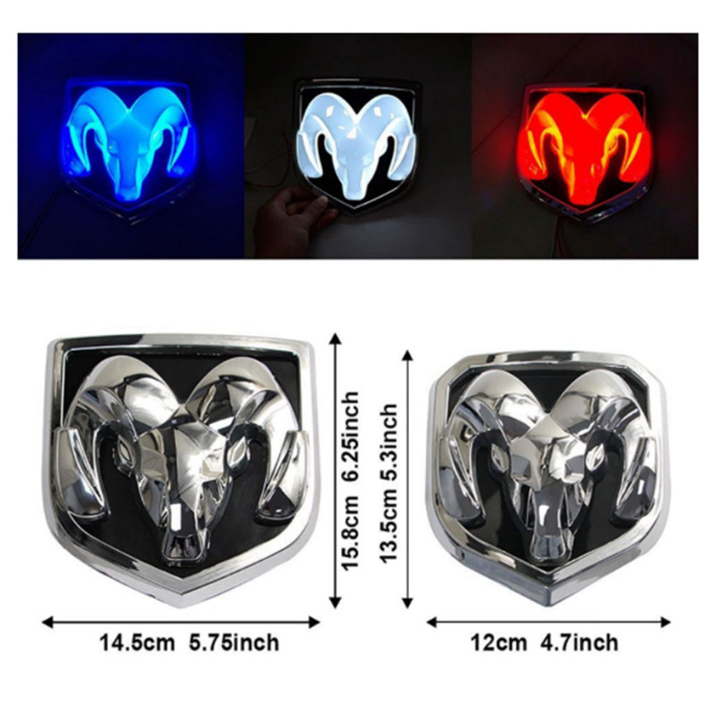 LED Emblem for RAM 1500 2500 3500 2013-2018 |  Front Rear | 1Pc