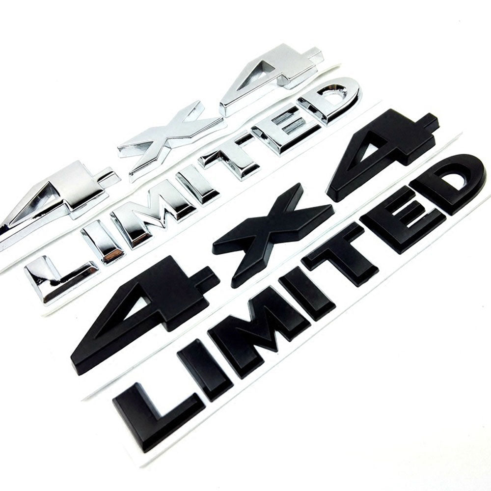 For Jeep Chrome 4X4 Limited Liftgate Emblem Nameplate Badge