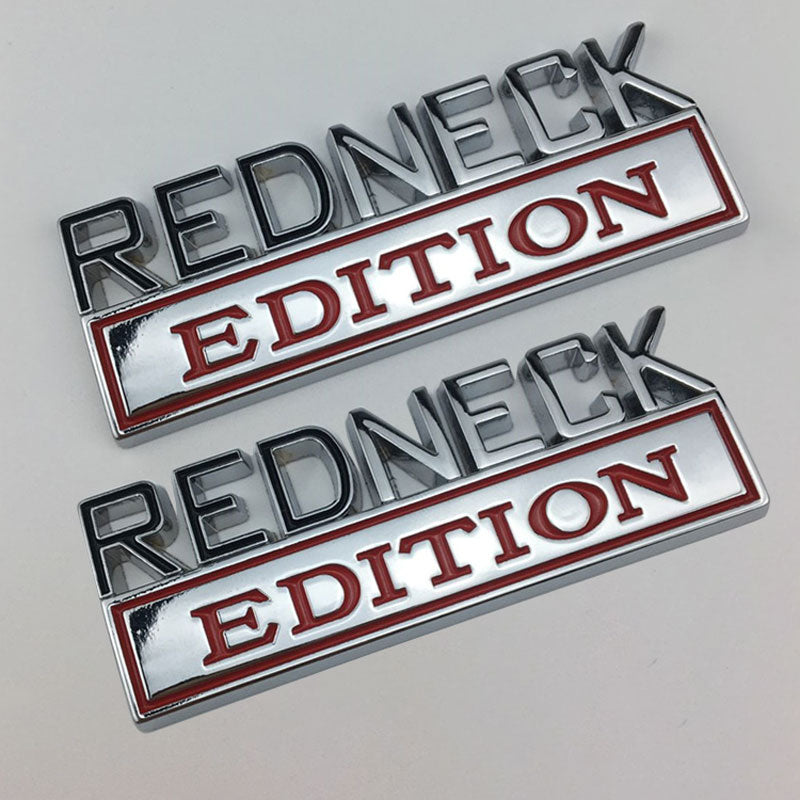 2Pcs REDNECK EDITION Emblem For Chevy Toyota Ford Car Truck Secondary image