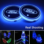Ford 7 Color LED Car Cup Holder Lights | 2Pcs