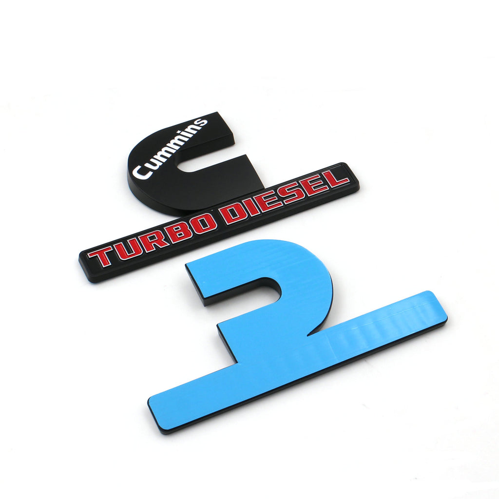 Cummins Turbo Diesel Badge for RAM 2500 3500  | 2Pcs
