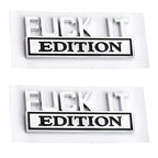 FUCKIT EDITION Emblem For Dodge Jeep | 2Pcs