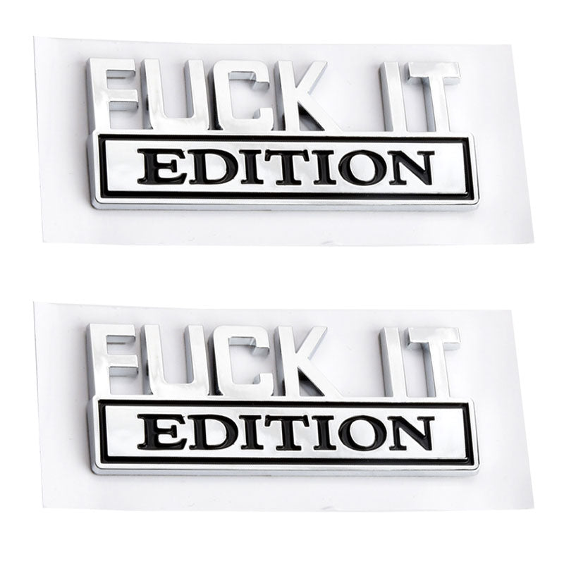 FUCKIT EDITION Emblem For Dodge Jeep | 2Pcs