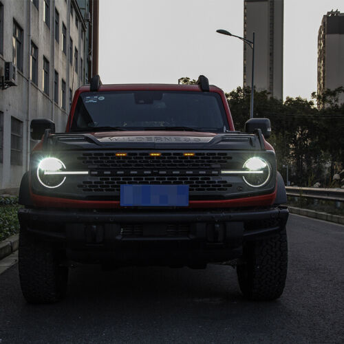 Bronco Front Grill Dynamic LED Amber Grill Lights | 3Pcs | 2021-2023 Image secondaire du produit