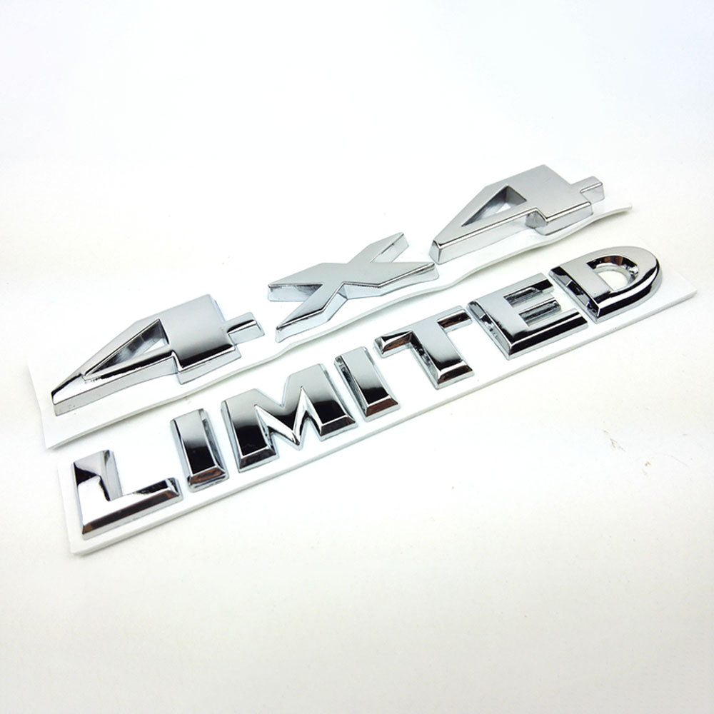 For Jeep Chrome 4X4 Limited Liftgate Emblem Nameplate Badge