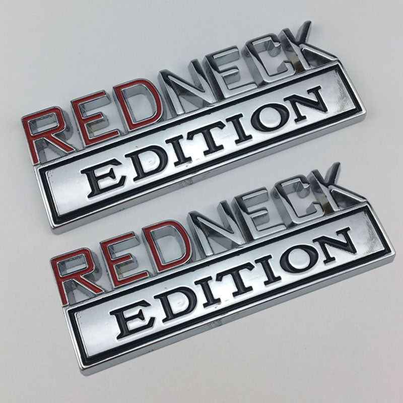 2Pcs REDNECK EDITION Emblem For Chevy Toyota Ford Car Truck