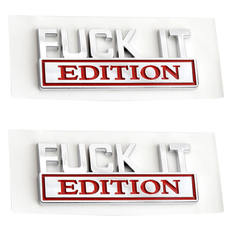 FUCKIT EDITION Emblem For Dodge Jeep | 2Pcs