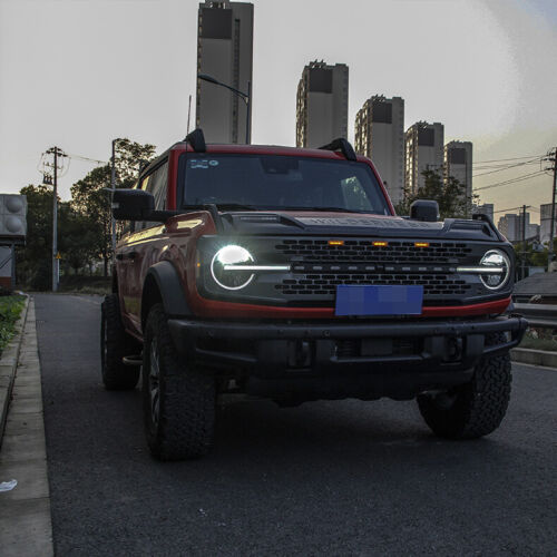 Bronco Front Grill Dynamic LED Amber Grill Lights | 3Pcs | 2021-2023