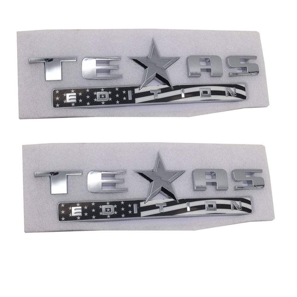 2Pcs TEXAS EDITION Emblem For Chevy Silverado Sierra Truck Universal Decal