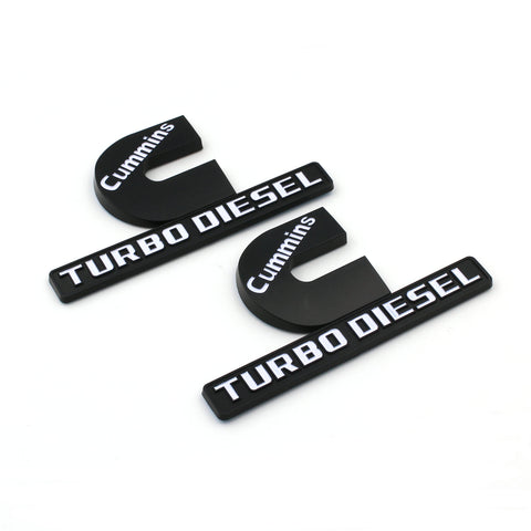 Cummins Turbo Diesel Fender Side Badge | 2Pcs