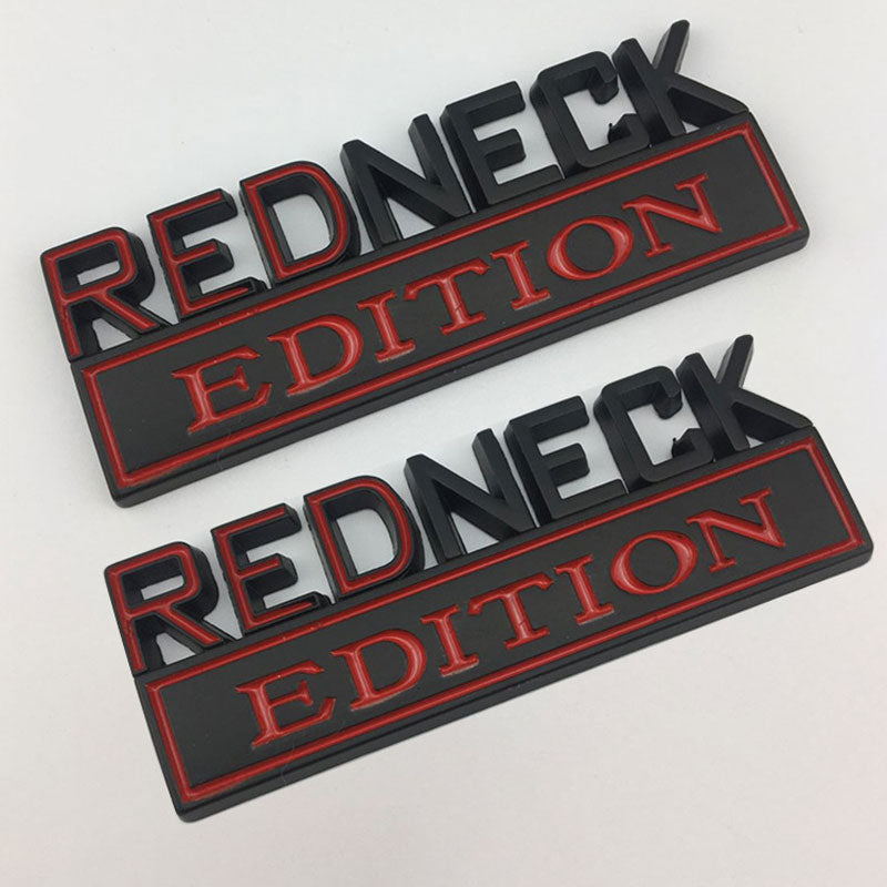 2Pcs REDNECK EDITION Emblem For Chevy Toyota Ford Car Truck