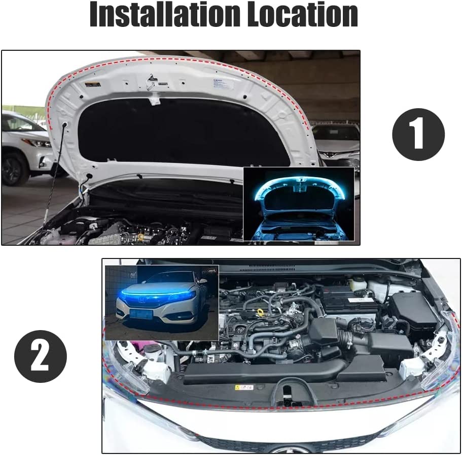 Car Led Lights Exterior Car Hood Light Strip | 1Pc
