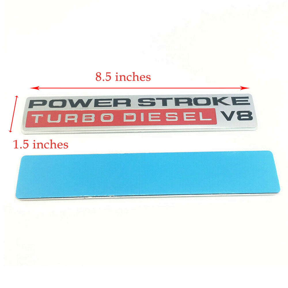 POWER STROKE TURBO DIESEL V8 Door Fender Emblem | 2Pcs