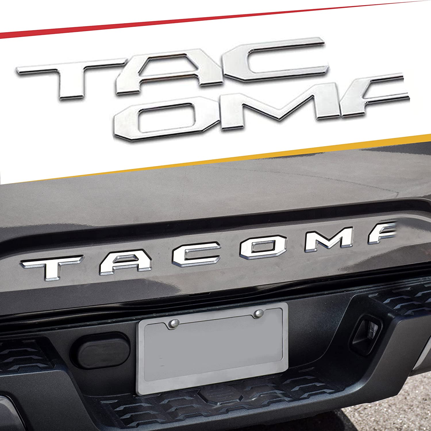 Raised Tailgate Insert Letters fits 2016-2023 Toyota Tacoma Emblem