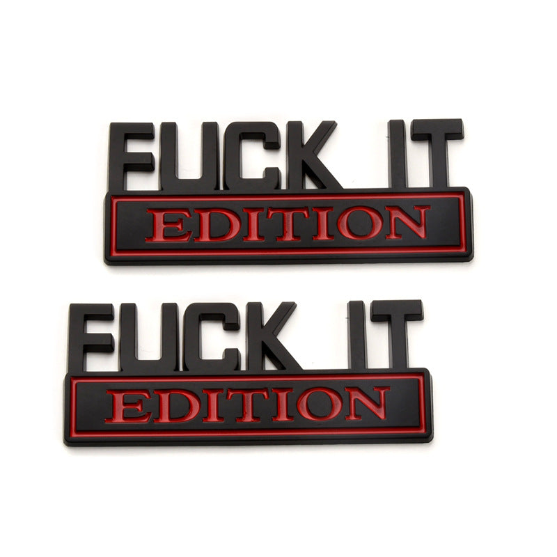 FUCKIT EDITION Emblem For Dodge Jeep | 2Pcs