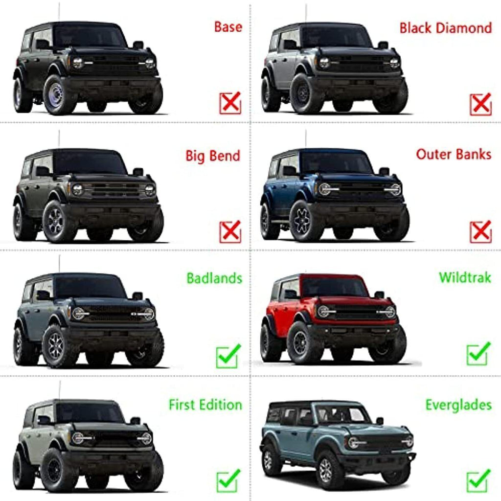 Bronco Front Grill Dynamic LED Amber Grill Lights | 3Pcs | 2021-2023