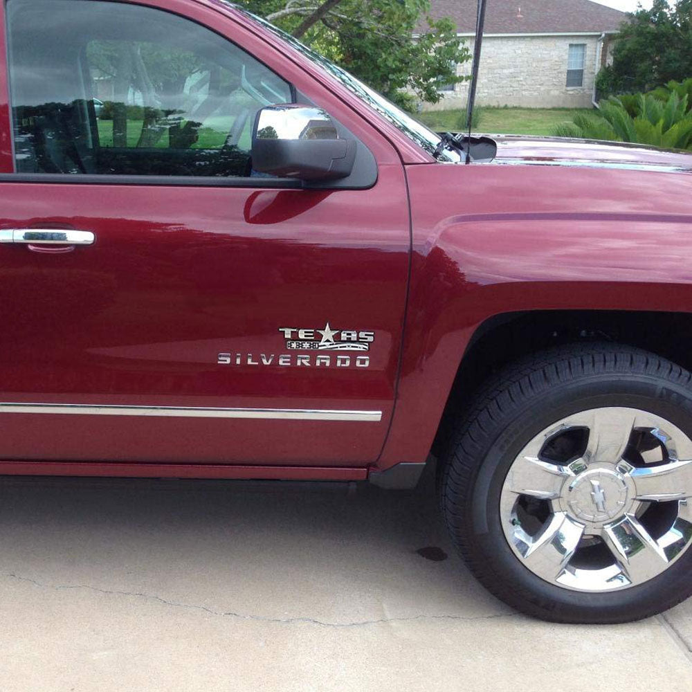 2Pcs TEXAS EDITION Emblem For Chevy Silverado Sierra Truck Universal Decal