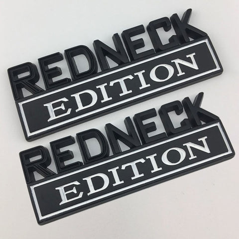 2Pcs REDNECK EDITION Emblem For Chevy Toyota Ford Car Truck