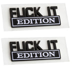 FUCKIT EDITION Emblem For Dodge Jeep | 2Pcs