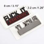 FUCKIT EDITION Emblem For Dodge Jeep | 2Pcs