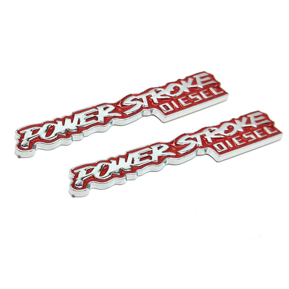 Power Stroke Turbo Diesel Emblems | 2Pcs