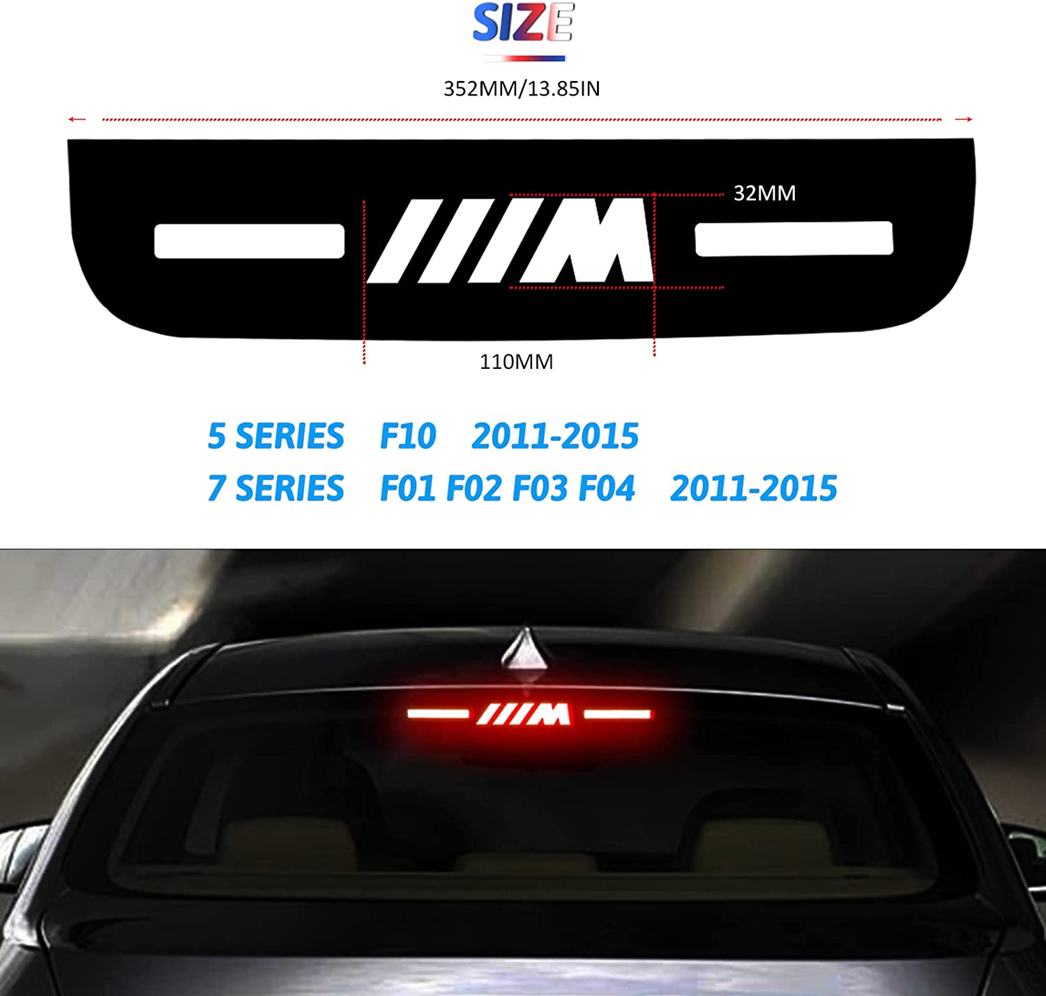 BMW High Brake Light Sticker | 1Pc Secondary image
