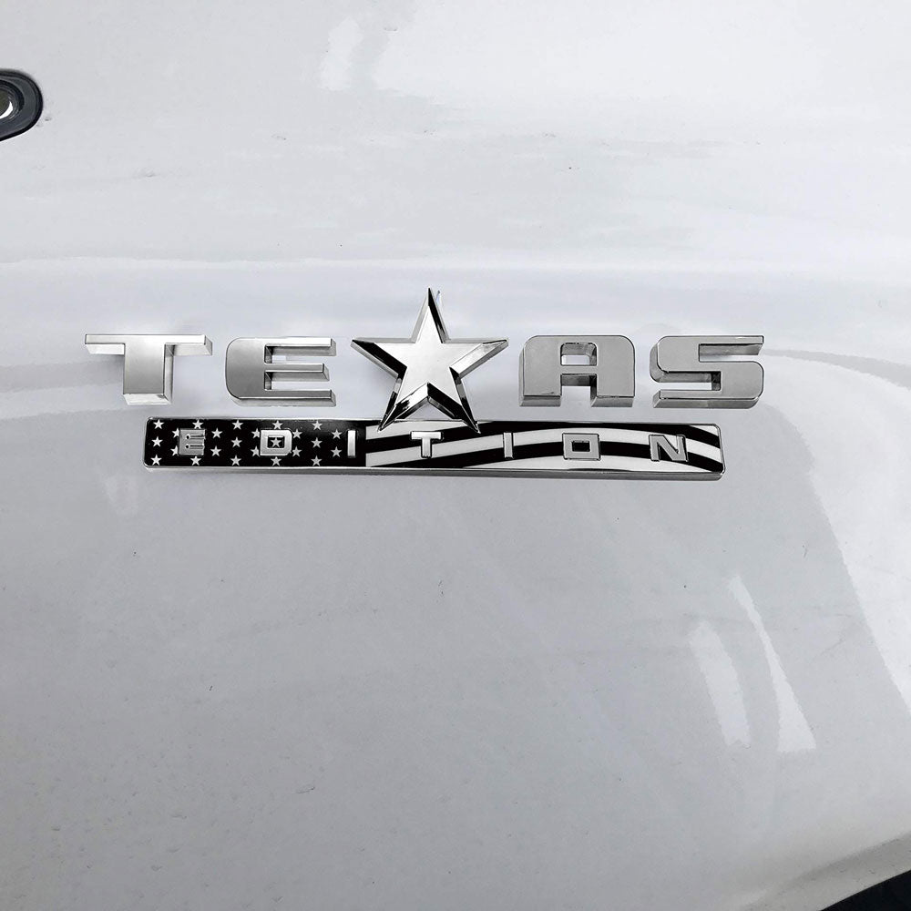 2Pcs TEXAS EDITION Emblem For Chevy Silverado Sierra Truck Universal Decal